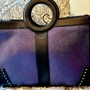 Henri Bendel Metallic Canvas Tote